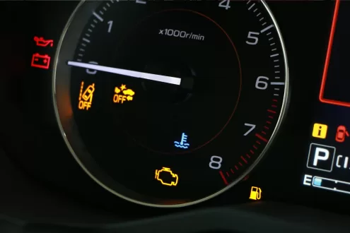 voyant lumineux dans la voiture